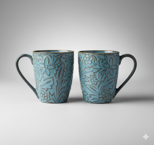 Ceramic Coffee Mugs Set of 2