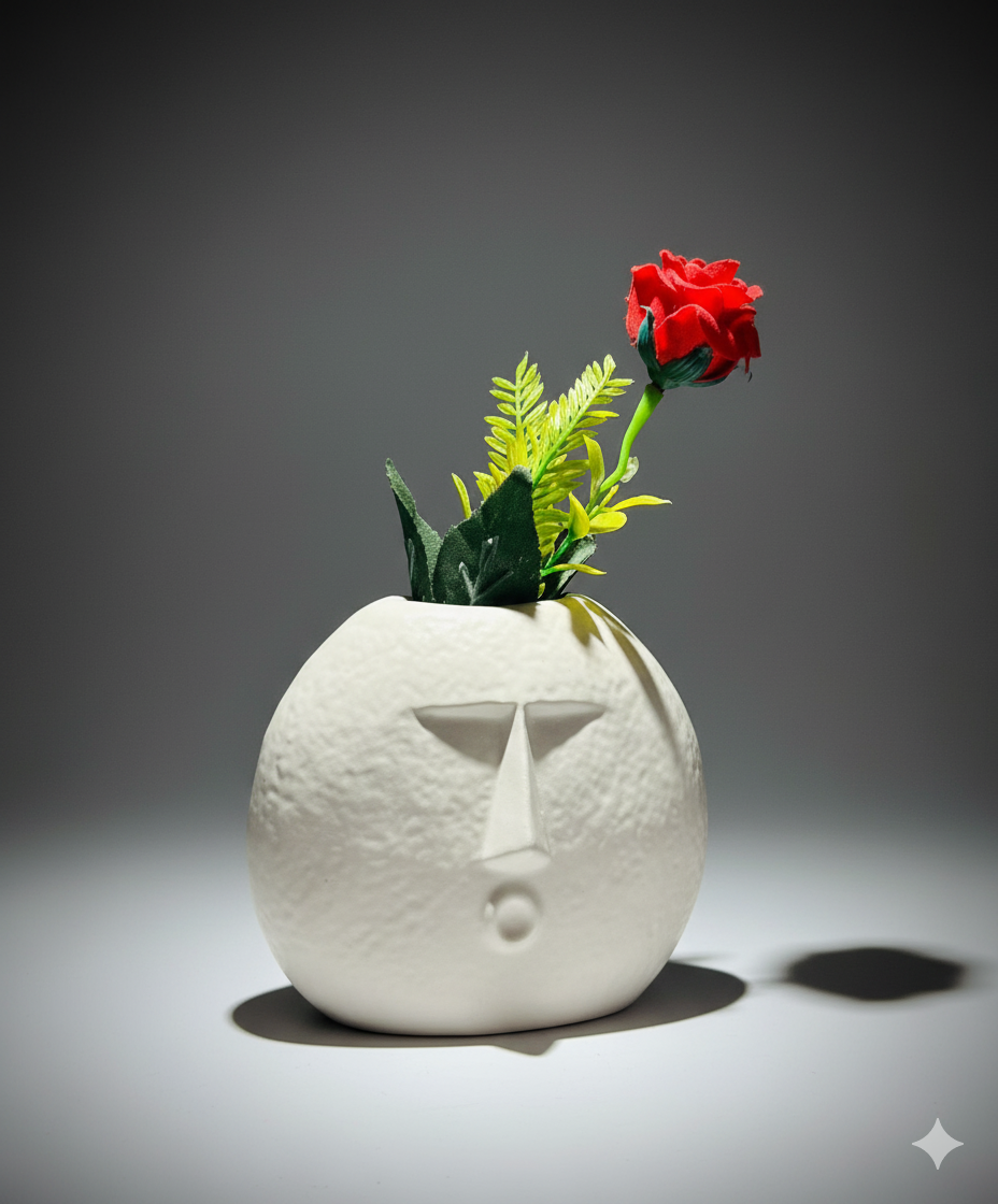 Ceramic Face Vase