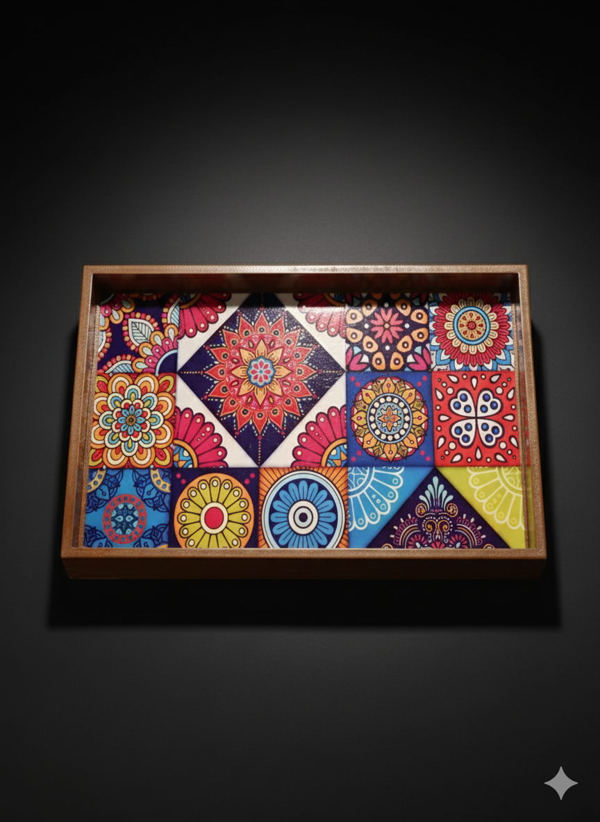 Wooden MDF tray 13x8 inch