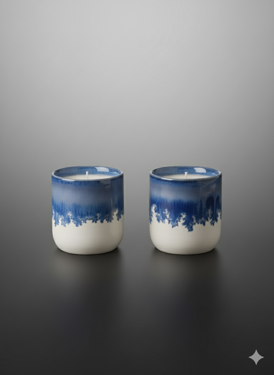 Ceramic Candle Jar Set of 2