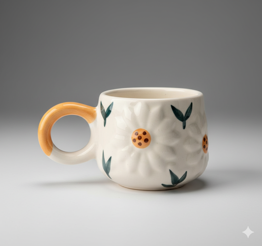 Ceramic Sun Flower Tea Cup