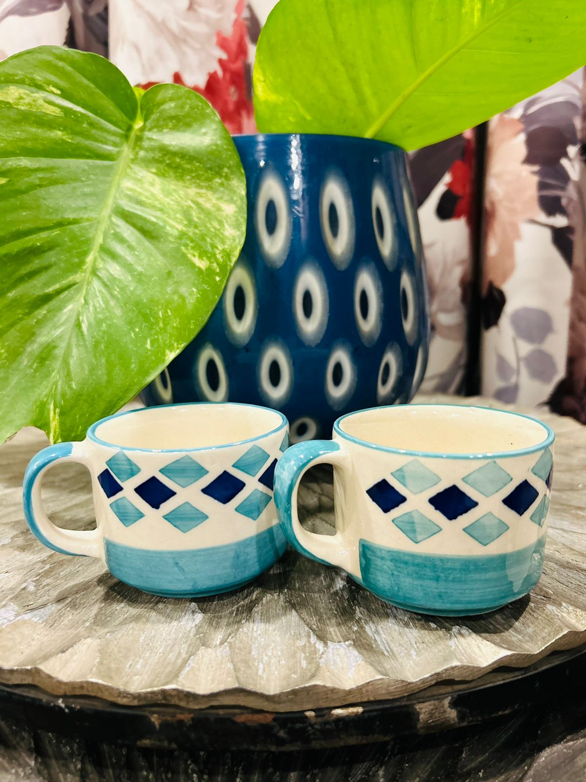 Ceramic tea cups set of 2