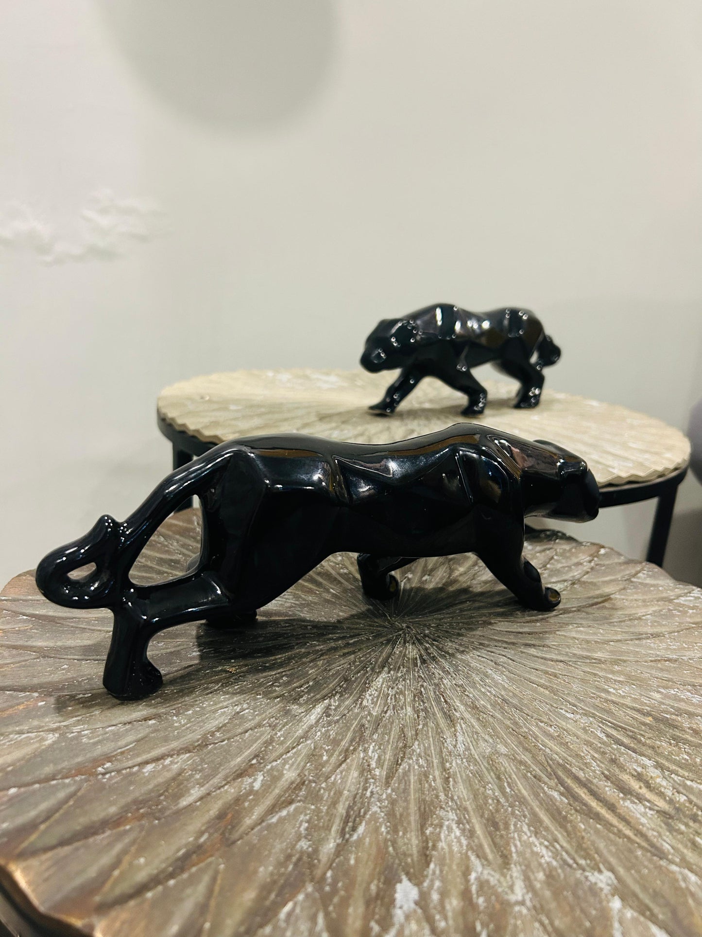 Ceramic Panther Set of 2