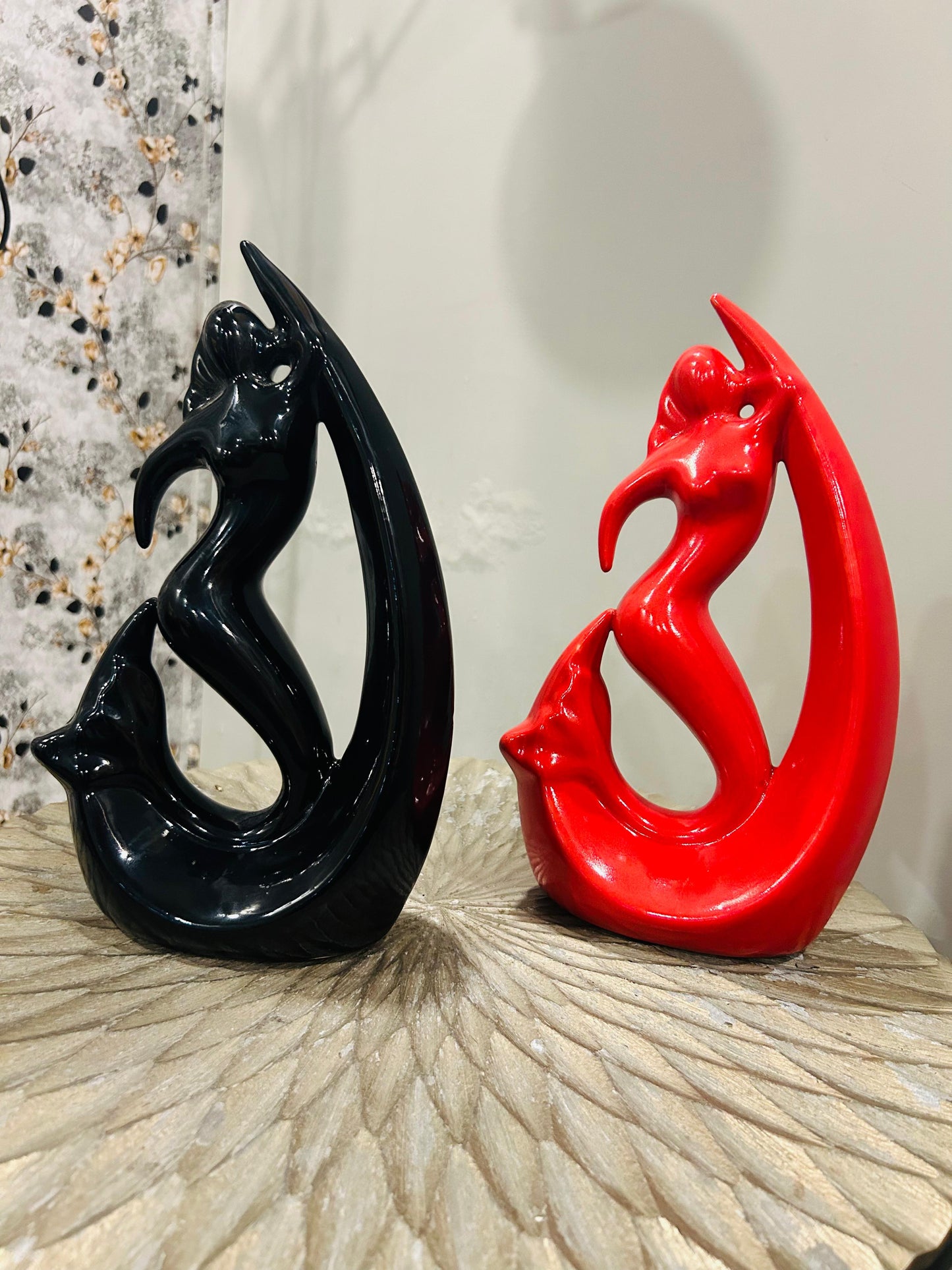 Ceramic Mermaid Decor Set of 2