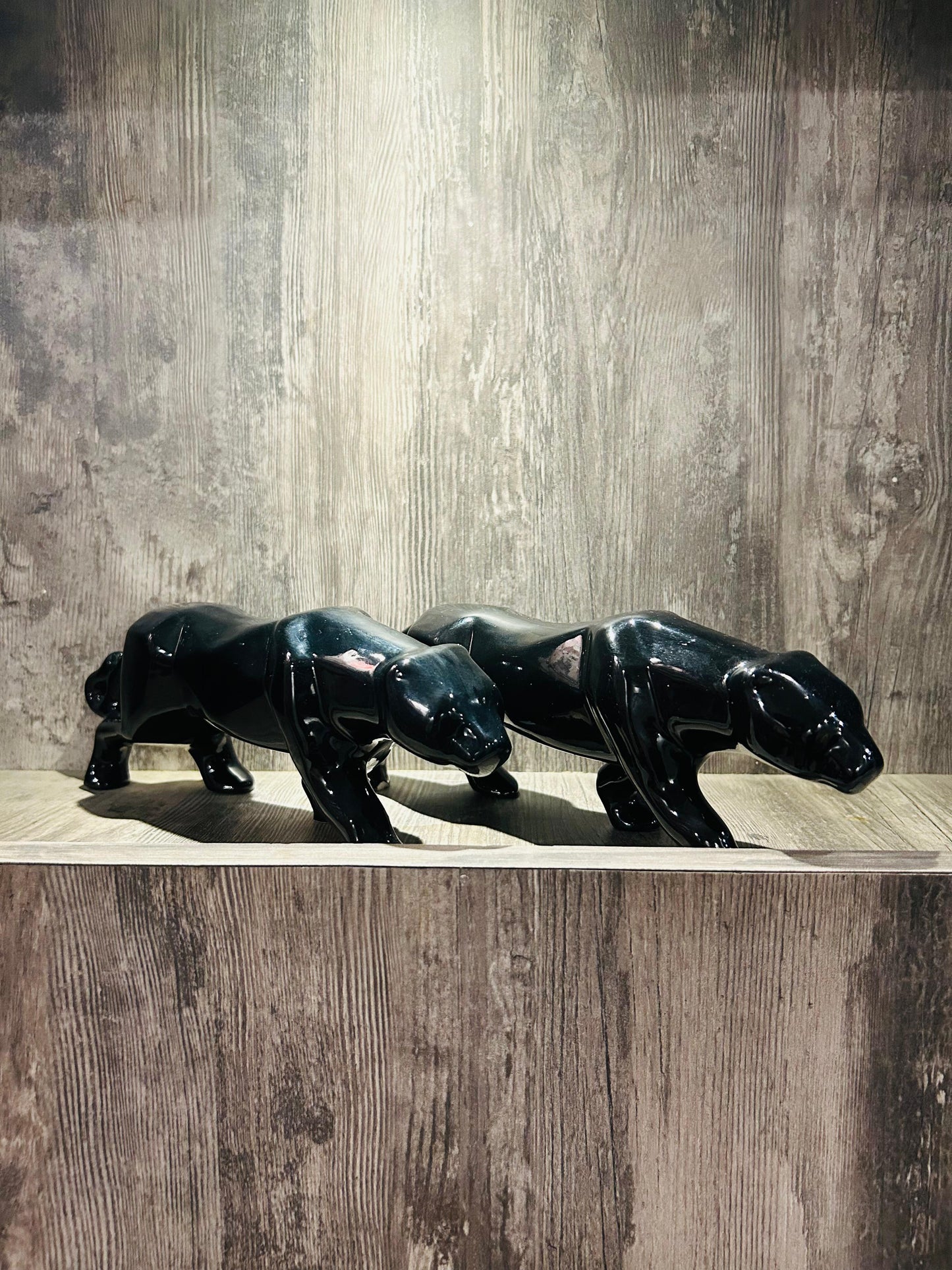 Ceramic Panther Set of 2