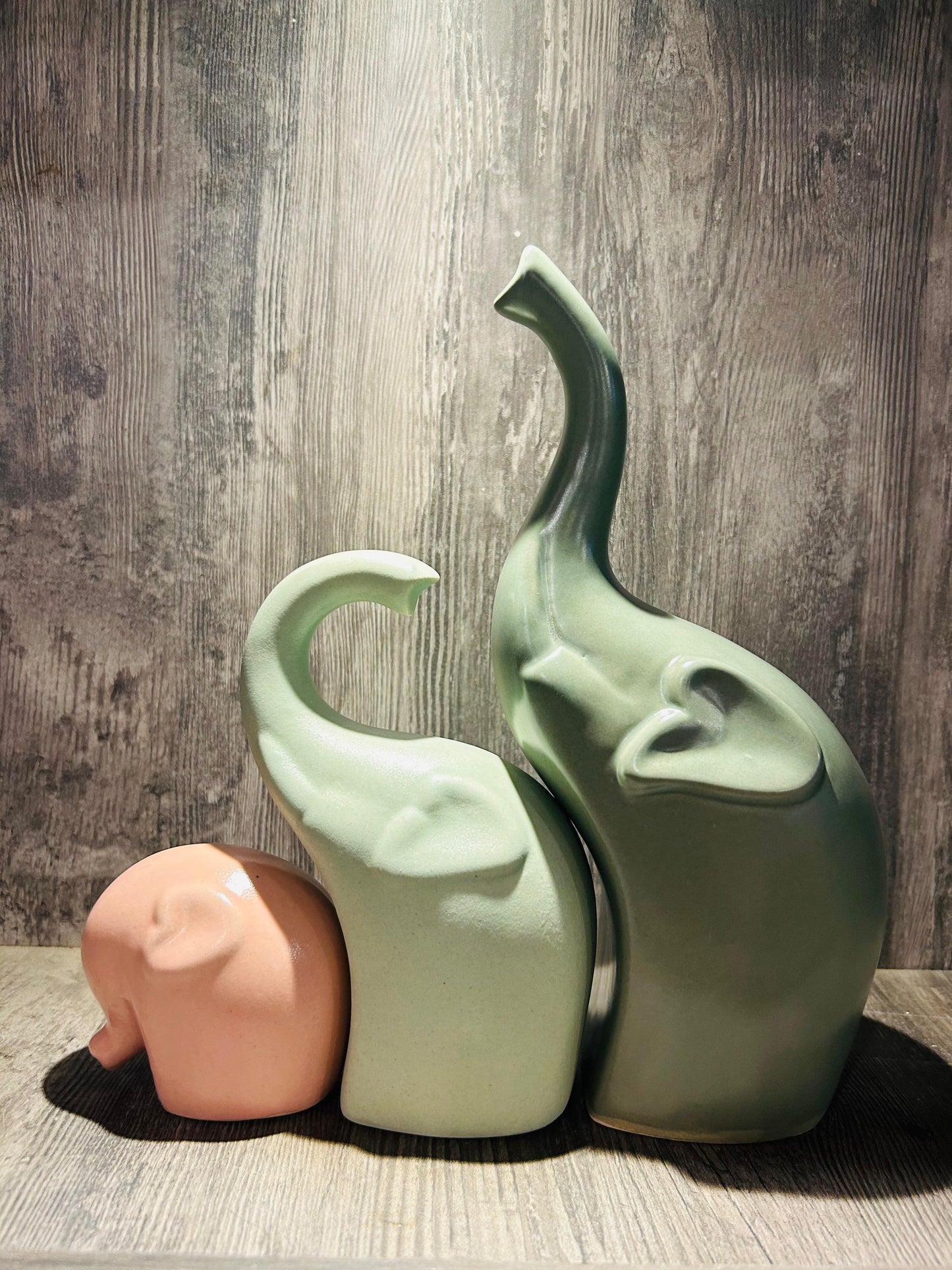 Ceramic Elephant Family