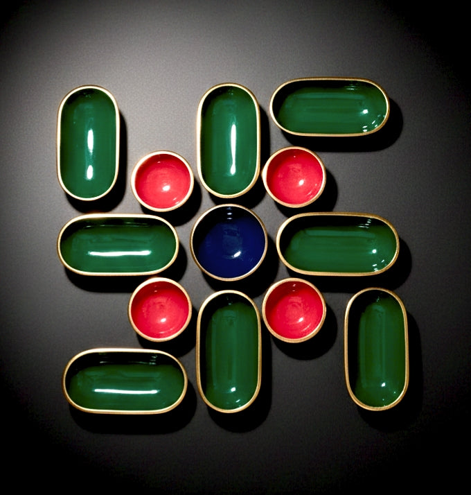 Metal Swastik Platter Set