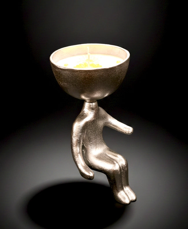 Metal Yoga Candle Holder