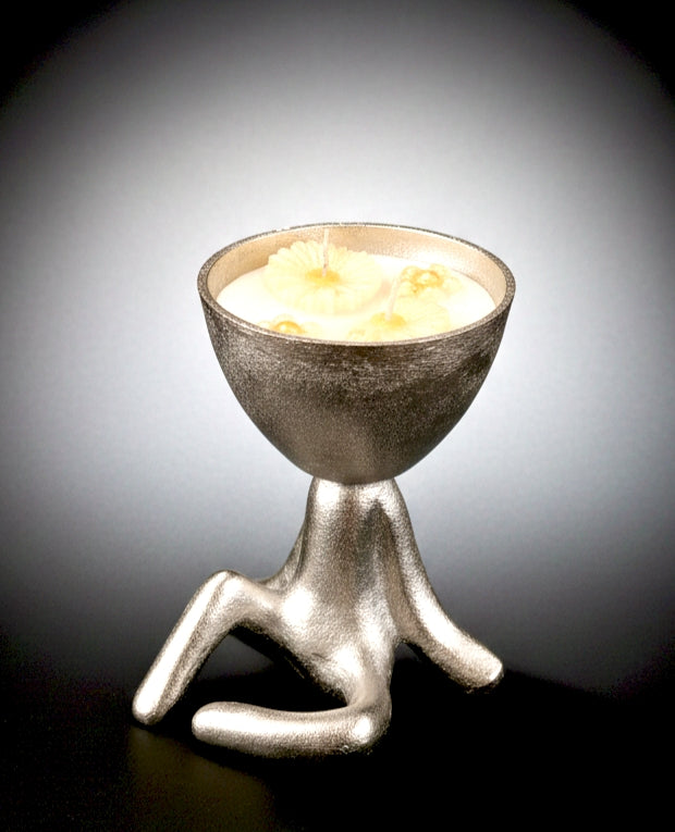 Metal Yoga Candle Holder