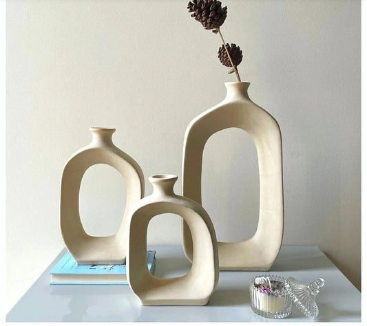 Ceramic Flower Vase Set of 3